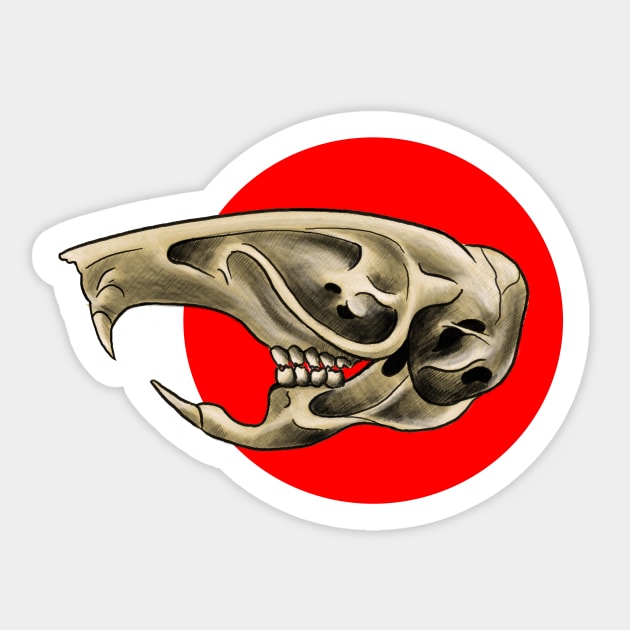 Rat Skull Sticker by LaPika